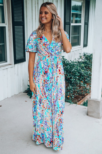 Wrap Floral Maxi Dress