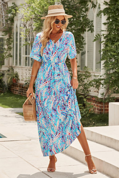 Wrap Floral Maxi Dress