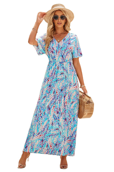 Wrap Floral Maxi Dress