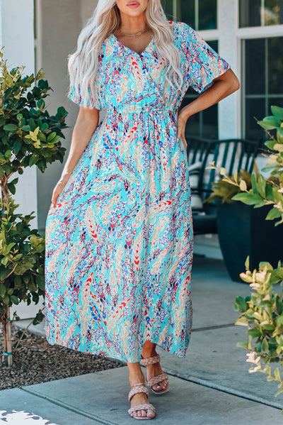 Wrap Floral Maxi Dress