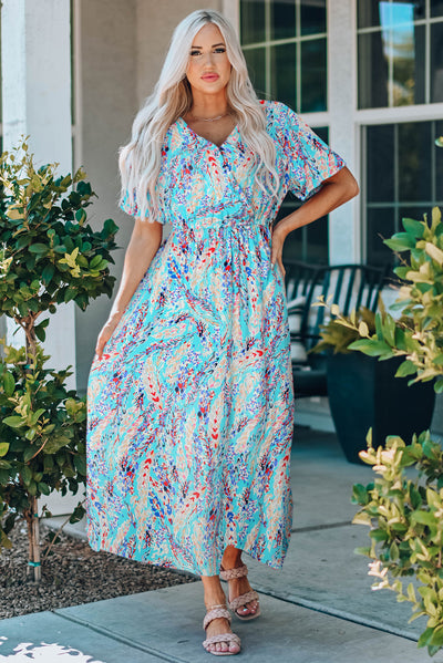 Wrap Floral Maxi Dress