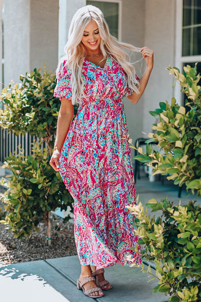 Wrap Floral Maxi Dress