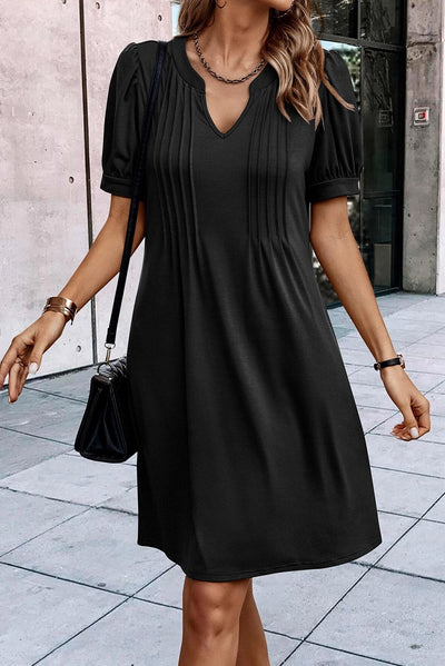 Palm Notched T-shirt Dress