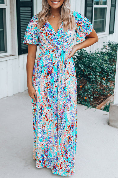 Wrap Floral Maxi Dress