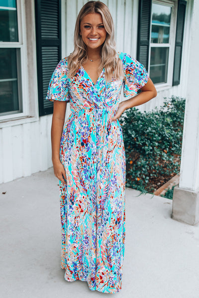 Wrap Floral Maxi Dress