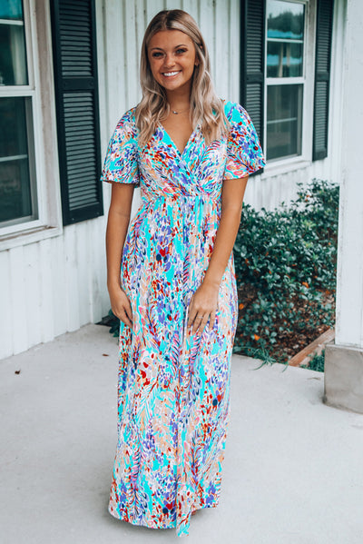 Wrap Floral Maxi Dress