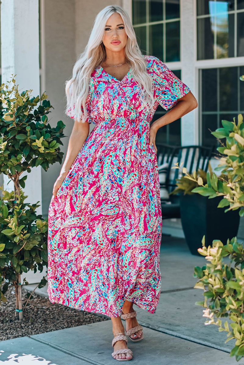 Wrap Floral Maxi Dress