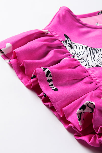 Rose Tiger Pattern Blouse
