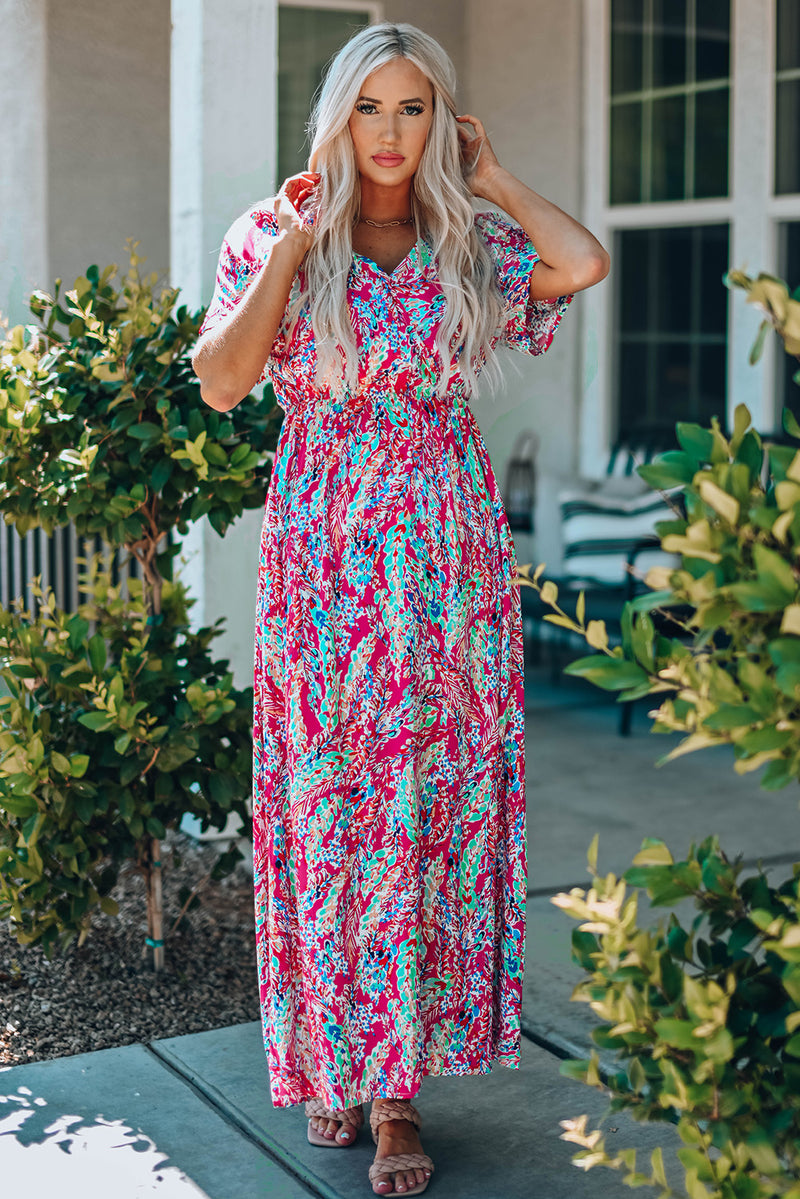 Wrap Floral Maxi Dress