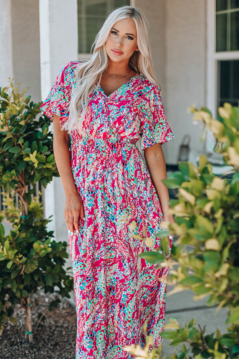 Wrap Floral Maxi Dress