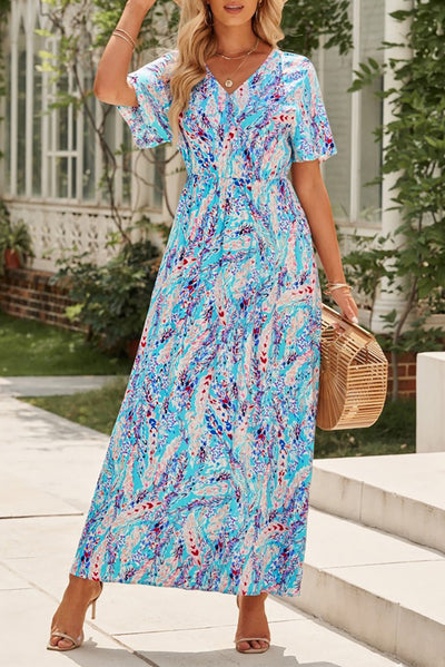 Wrap Floral Maxi Dress