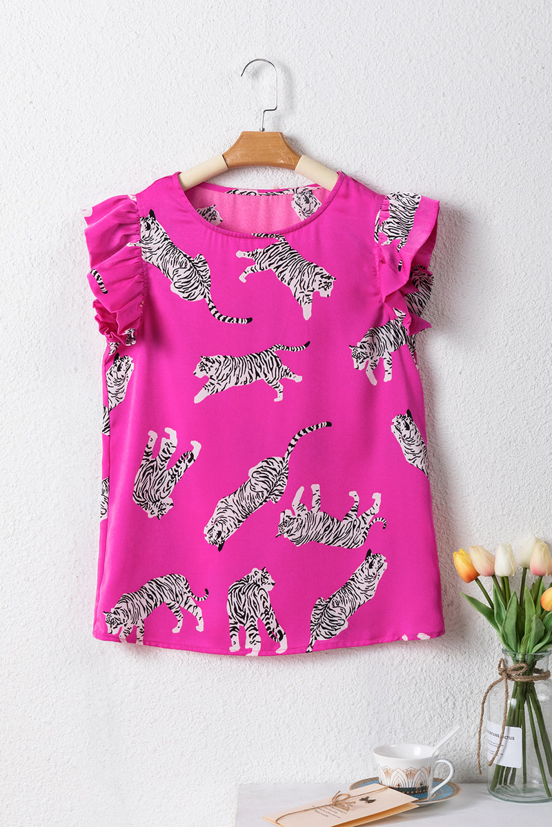 Rose Tiger Pattern Blouse