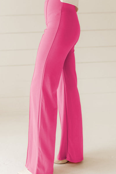 Sachet Pink High Waist Central Seam Flared Pants