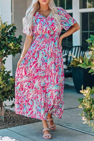 Wrap Floral Maxi Dress