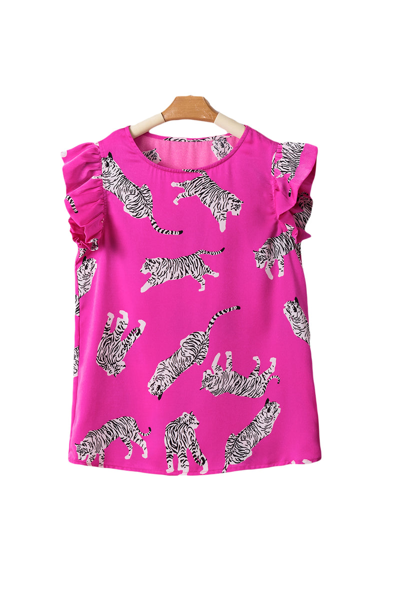 Rose Tiger Pattern Blouse